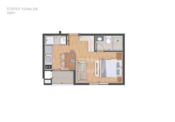 Studio com 1 dormitório à venda, 28 m² por r$ 354.875 - água verde - curitiba/pr