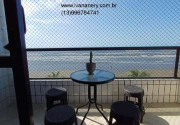 Lindo apartamento frente mar, 2 quartos, 2 varandas, vista total para o mar-mongaguá