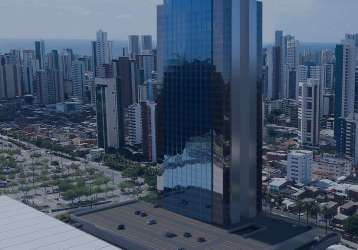 Sala comercial/nova para venda em recife, boa viagem, 1 banheiro, 1 vaga