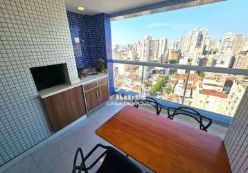 Vende apartamento com 115m², 3 dormitórios, 2 suítes, 2 vagas, lazer, próximo a praia, na pompéia.