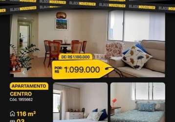 Apartamento de 3 dormitórios à venda no centro