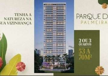 Md- lançamento na caxangá com varanda gourmet | 2 quartos 53m² | parque das palmeiras - moura dubeux