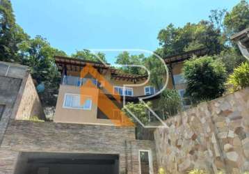 Casa em condomínio fechado com 4 quartos para alugar na estrada caetano monteiro, badu, niterói, 280 m2 por r$ 7.000