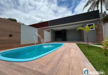 Excelente casa 2 quartos (1 suíte) com piscina e churrasqueira no jd. atlântico