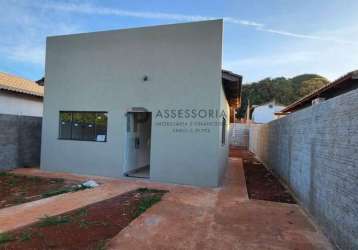 Casa para venda em jataí, dom abel, 2 dormitórios, 1 banheiro