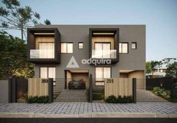 Casa à venda 3 quartos, 3 suites, 2 vagas, 124.85m², jardim carvalho, ponta grossa - pr