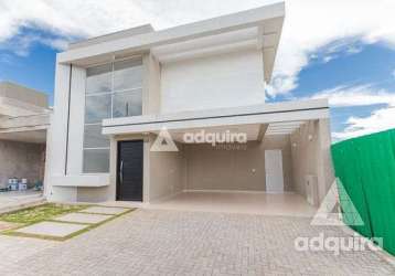 Casa à venda 3 quartos, 2 suites, 2 vagas, 199m², cará-cará, ponta grossa - pr