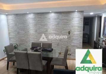 Apartamento à venda 2 quartos, 1 vaga, 108m², nova rússia, ponta grossa - pr