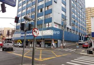 Sala comercial com para locação,  edifício executive center, centro, ponta grossa, pr