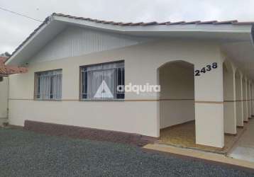 Casa para locação, 2 quartos, 100 m², palmeirinha, nova rússia, ponta grossa, pr