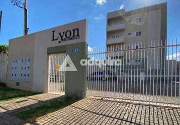 Apartamento para locação 3 quartos sendo 1 suite, 1 vaga, 116.56m², oficinas, ponta grossa - pr