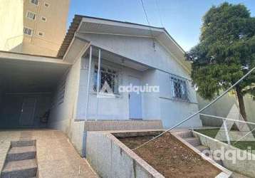 Casa para locação com 2 quartos, 1 vaga, 230m², centro, ponta grossa - pr