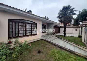 Casa semimobiliada para locação, 3 quartos(1 suíte), 225m², orfãs, ponta grossa, pr