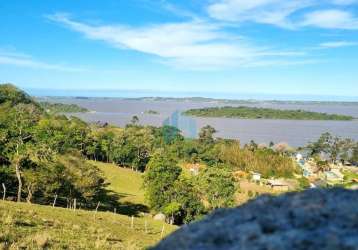 Terreno de 4 hectares com linda vista p/ lagoa e vale, localizado em imaruí.