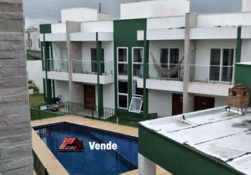 Cond. fech. casa duplex! mobiliada, 3/4, 2 stes, varanda, pisc. etc.