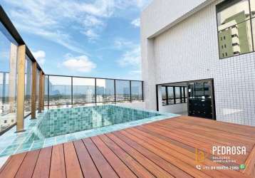 Cobertura duplex 200 m2 - 3 suítes - lagoa nova - piscina e área gourmet - vista perfeita