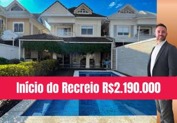 Casa duplex | energia solar | piscina e churrasqueira | início do recreio