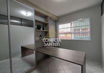 Sala comercial com 1 sala para alugar na rua doutor carvalho de mendonça, 230, vila belmiro, santos, 11 m2 por r$ 1.300