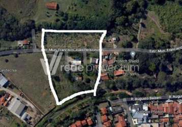 Terreno à venda na estrada municipal francisco joão perissinotto, 100, parque imperador, campinas, 350 m2 por r$ 10.000.000