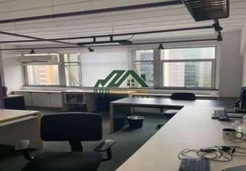 Excelente sala para locação no brooklin mobiliada 116m²