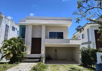 Casa em condomínio para locação em camaçari, alphaville (abrantes), 4 dormitórios, 4 suítes, 5 banheiros, 2 vagas