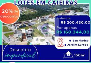 Terrenos à venda em caieiras - a partir de r$160.344 - 150m²