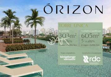 Apartamento com 5 dormitórios à venda, 605 m² por r$ 7.660.800,00 - edifício orizon park - são josé dos campos/sp