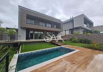 Casa com 4 dormitórios à venda, 400 m² por r$ 4.500.000,00 - condomínio reserva do paratehy - são josé dos campos/sp