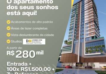 Studio e apartamento à venda, 36m²  e 51m² - morretes - itapema/sc