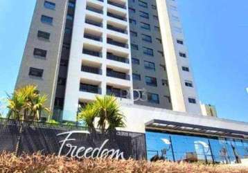 Apartamento com 1 dormitório para alugar, 45 m² por r$ 3.070,00/mês - edifício freedom palhano - londrina/pr