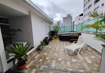 Cobertura com 2 dormitórios à venda, 163 m² por r$ 890.000 - praia das astúrias - guarujá/sp