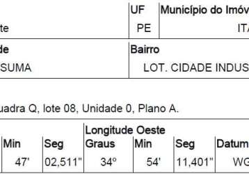 Oportunidade única em itapissuma - pe | tipo: terreno | negociação: venda direta online  | situação: imóvel