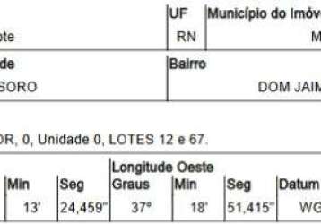 Oportunidade única em mossoro - rn | tipo: terreno | negociação: venda direta online  | situação: imóvel