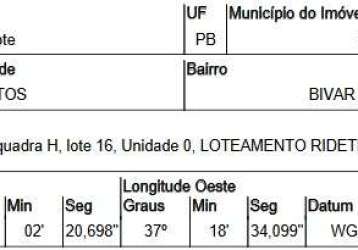 Oportunidade única em patos - pb | tipo: terreno | negociação: venda direta online  | situação: imóvel