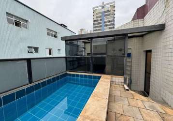 Cobertura à venda, 100 m² por r$ 650.000,00 - pompéia - santos/sp