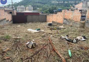 Terreno à venda no bairro castanheira - santa luzia/mg