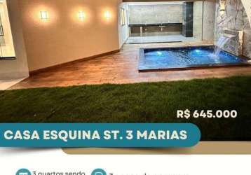 Casa à venda no bairro setor três marias em goiânia/go