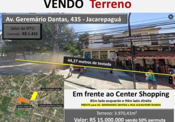 Vendo ótimo terreno comercial em jacarepaguá