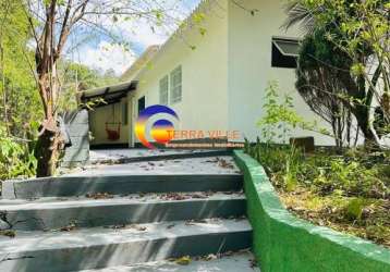 Casa para locação em santana de parnaíba, sitio de baixo, 4 dormitórios, 1 suíte, 2 banheiros, 5 vagas