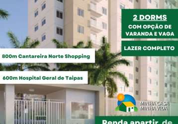 Apartamentos com 2 dorm. com e sem terraço jardim pirituba