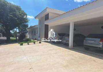 Linda casa/chácara 315 m² de construção, à venda, 3 dormitórios (quartos), no condomínio colinas de piracicaba -piracicaba/sp