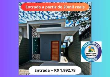 Casa na praia com 2 quartos - prontos para morar - minha casa minha vida