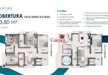 Cobertura duplex na faixa mar com 3 suites