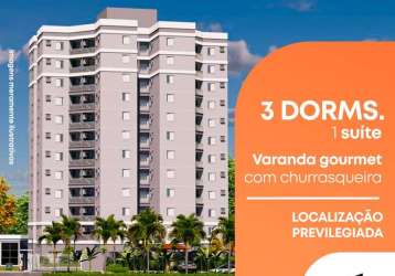 Apartamento com 3 dormitórios - lançamento  -  mogi guaçu miami residence