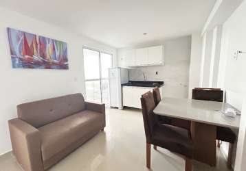 Apto frente mar para locação no paraíso à beira-mar em bessa! apartamentos pé na areia, semi-mobiliado,