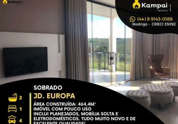 Casa com 1 quarto à venda na rua dosolina boccoli da silva, jardim europa, maringá, 464 m2 por r$ 1.500.000