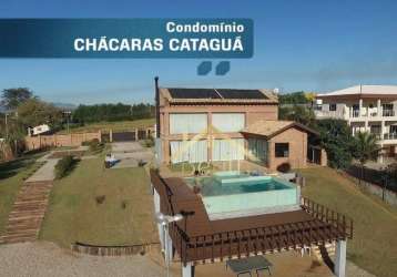 Village com 3 dormitórios à venda por r$ 3.950.000 - chácaras cataguá - taubaté/sp