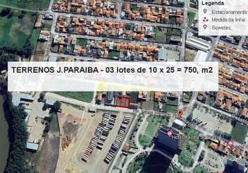 Terreno à venda 250m², jardim paraibá, aparecida - sp