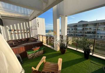 Cobertura com 1 quarto para alugar na avenida lúcio costa, barra da tijuca, rio de janeiro, 112 m2 por r$ 10.000