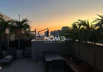 Abm - rua coronel paulo malta resende -cobertura com 2 dormitórios à venda, 185 m² por r$ 2.300.000 - barra da tijuca - rio de janeiro/rj